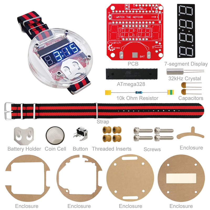 Kit LED Chip Tunggal Jam DIY B - Diy Electronics Learning Kit ulasan dan harga