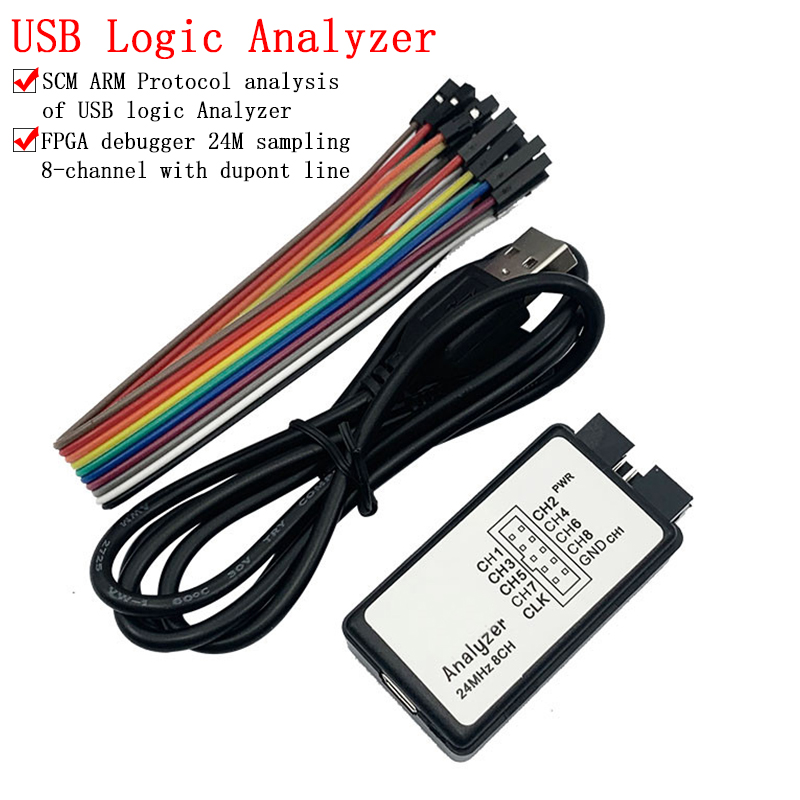 Penganalisa logika USB 24MHz 8 - Logic Analyzer Usb ulasan dan harga